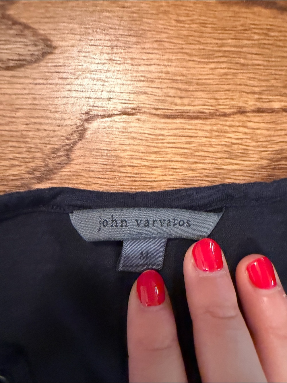 Men's Short Sleeve Henley Tee - Navy - Picture 2 of 4